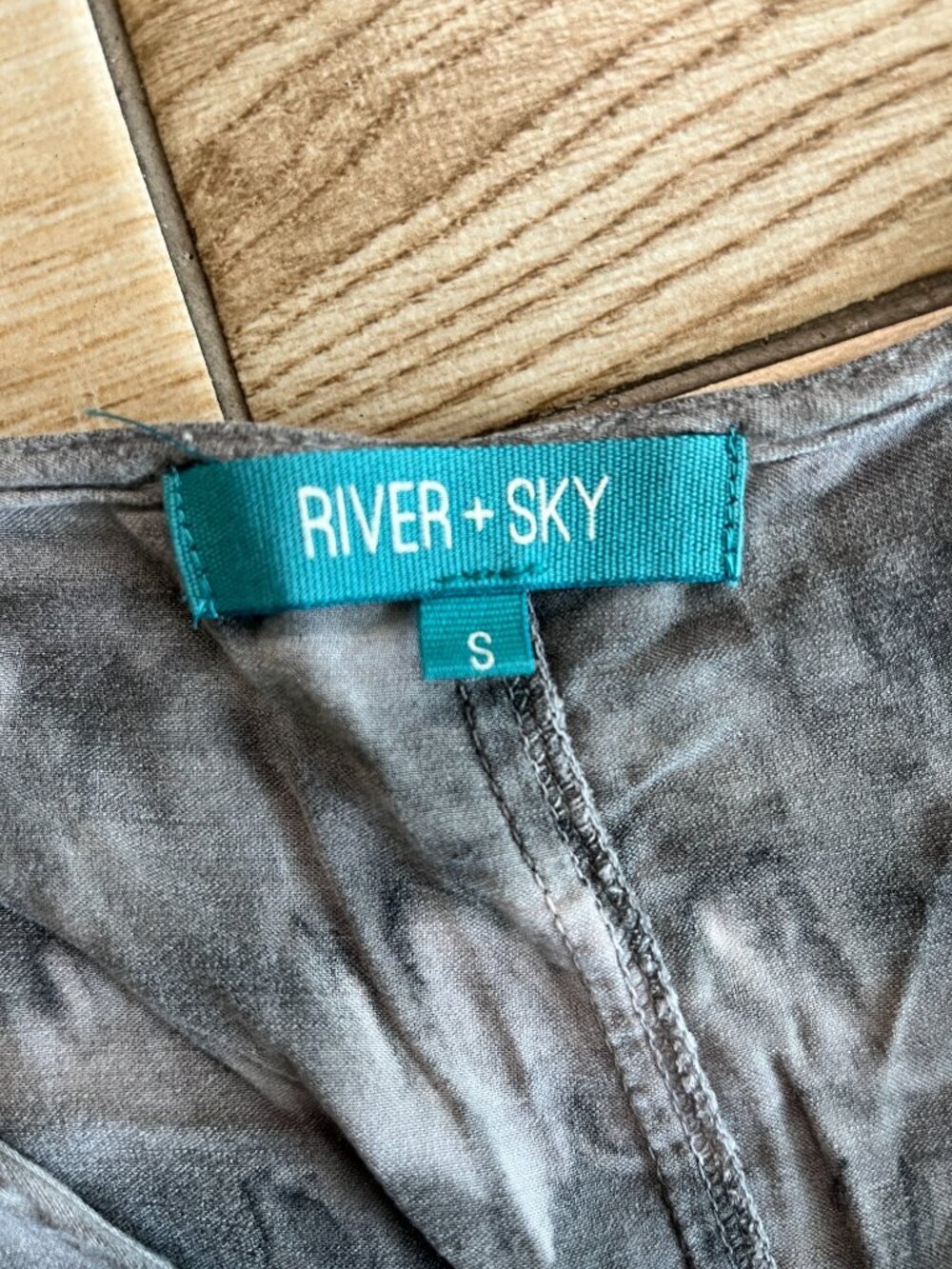 Womens River + Sky Grey Tie Dye Shirt - S - Picture 5 of 5